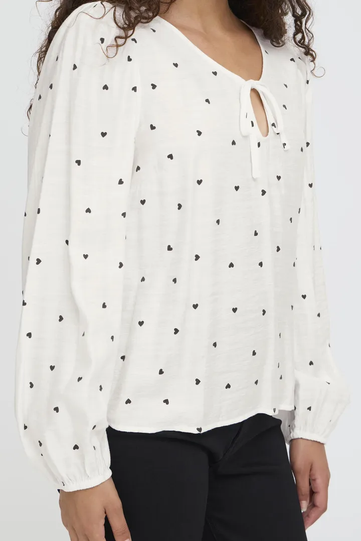 Eve Heart Top (White/Black Hearts) - Image 5