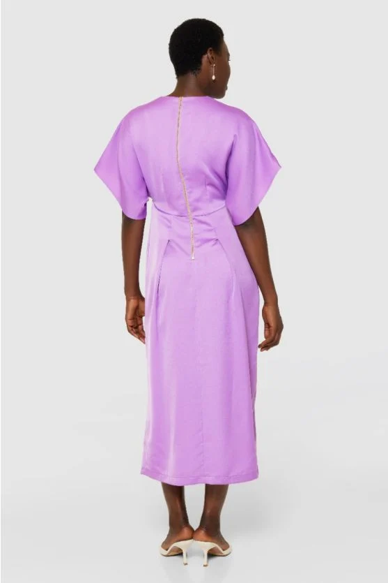 Eve Kimono A-Line Dress (Lilac) - Image 2