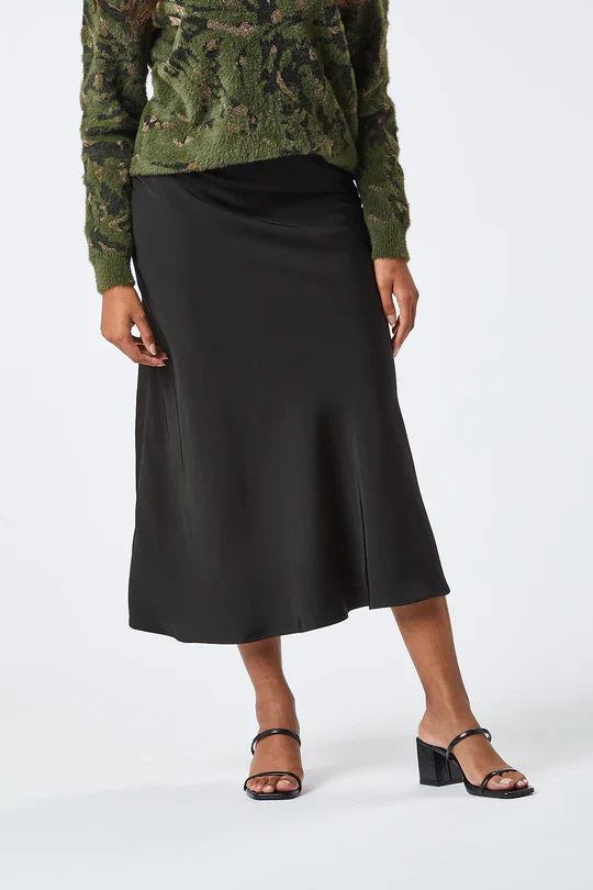 EVELYN MIDI SKIRT (BLACK) - Image 3
