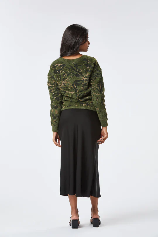 EVELYN MIDI SKIRT (BLACK) - Image 4