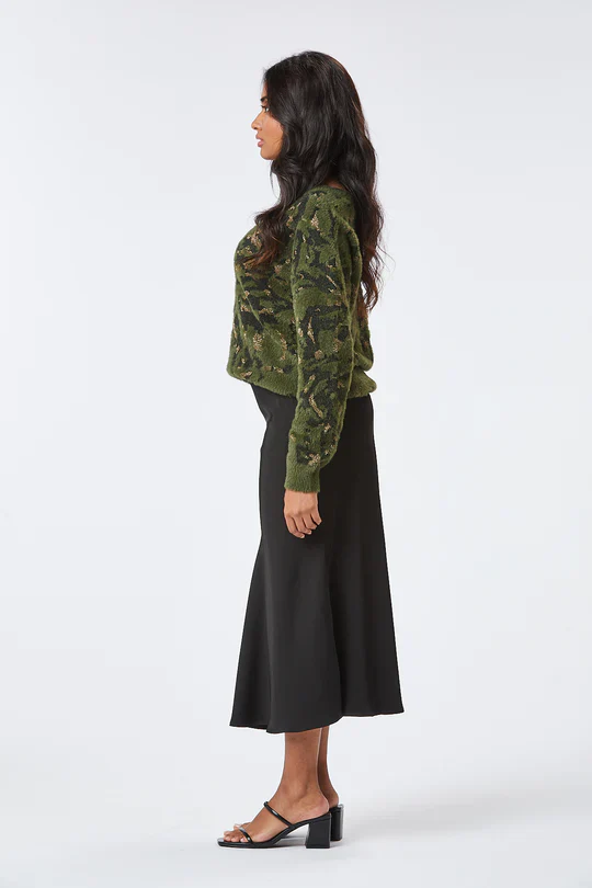 EVELYN MIDI SKIRT (BLACK) - Image 6