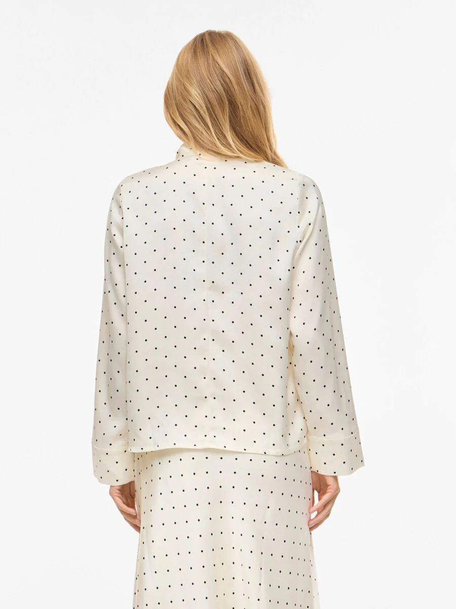 Fadia Bow Top (Cloud Dancer/Black Dots) - Image 5