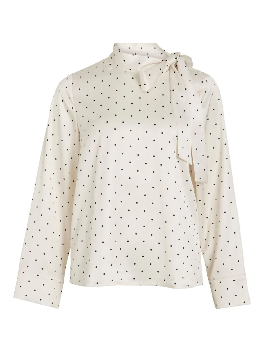 Fadia Bow Top (Cloud Dancer/Black Dots) - Image 6
