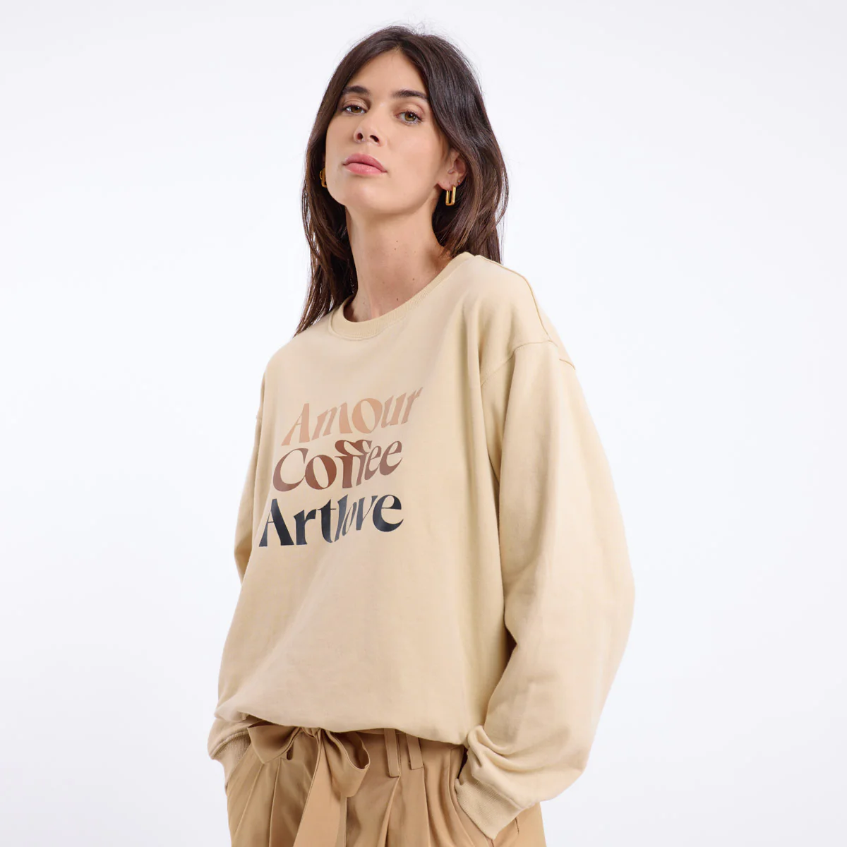FADWA SWEATER (BEIGE) - Image 2