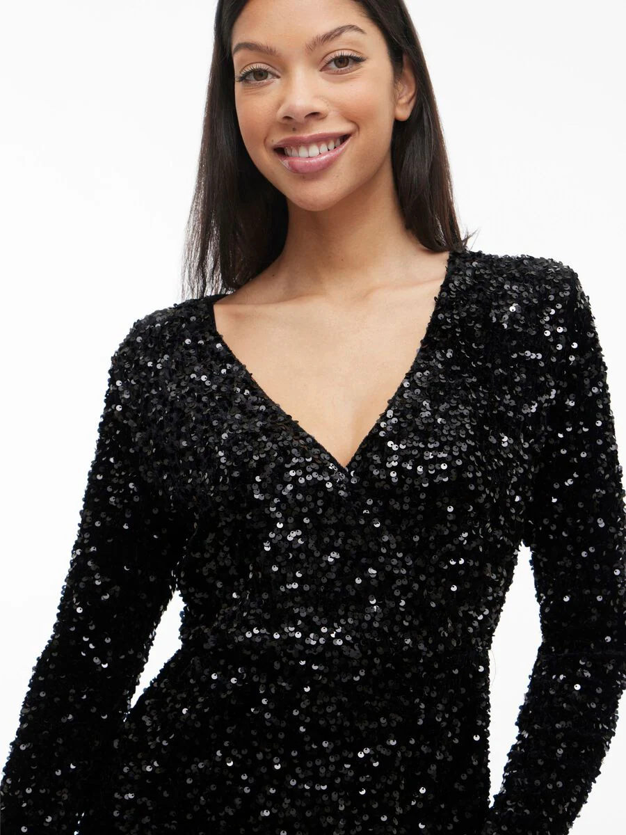 Faith Sequin Midi Dress (Black Beauty) - Image 2