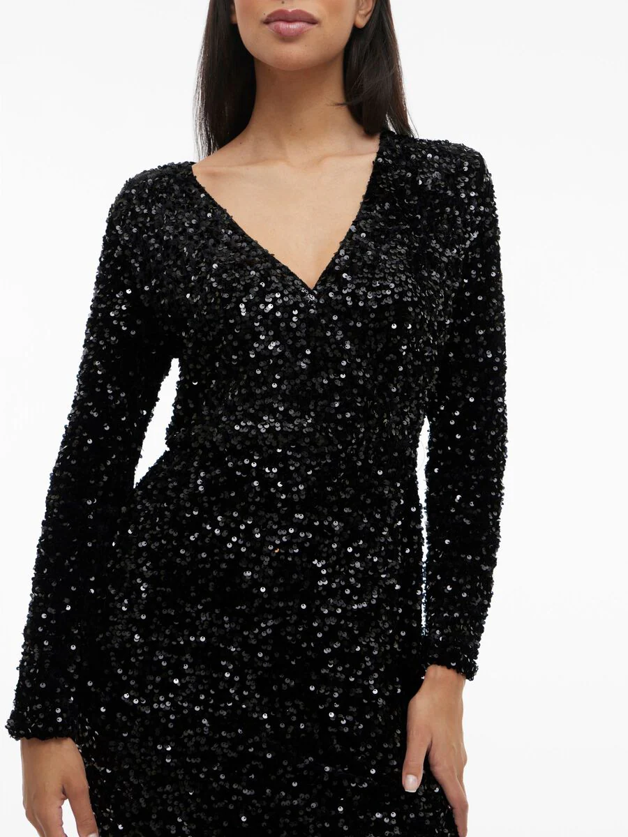Faith Sequin Midi Dress (Black Beauty) - Image 3