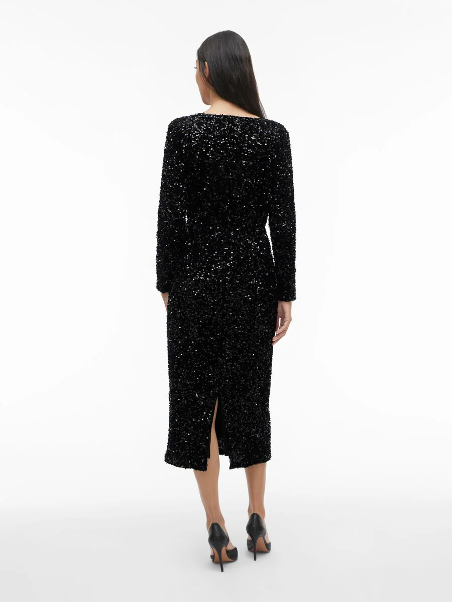 Faith Sequin Midi Dress (Black Beauty) - Image 4