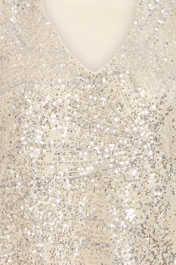Faith Sequin V-Neck Top (Frosted Almond) - Image 6