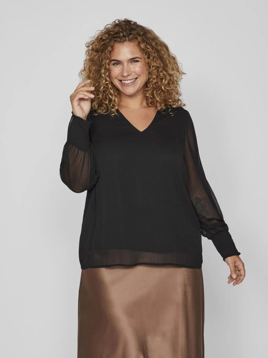 Faliya V-Neck Top (Black) - Image 2