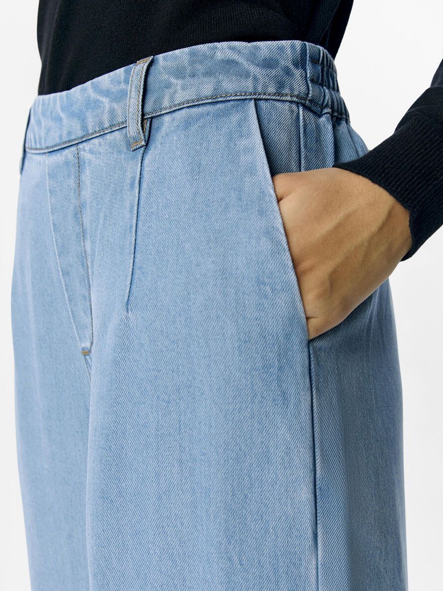 Fame Wide Leg Pants (Light Blue Denim) - Image 3