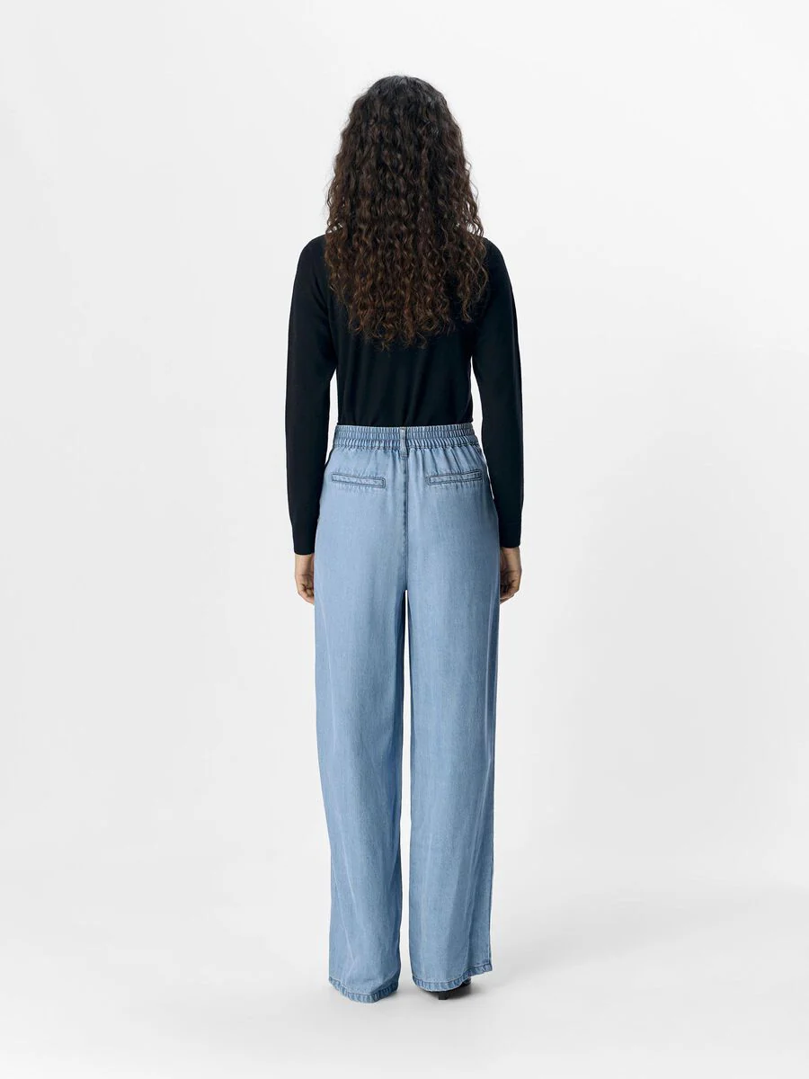 Fame Wide Leg Pants (Light Blue Denim) - Image 4
