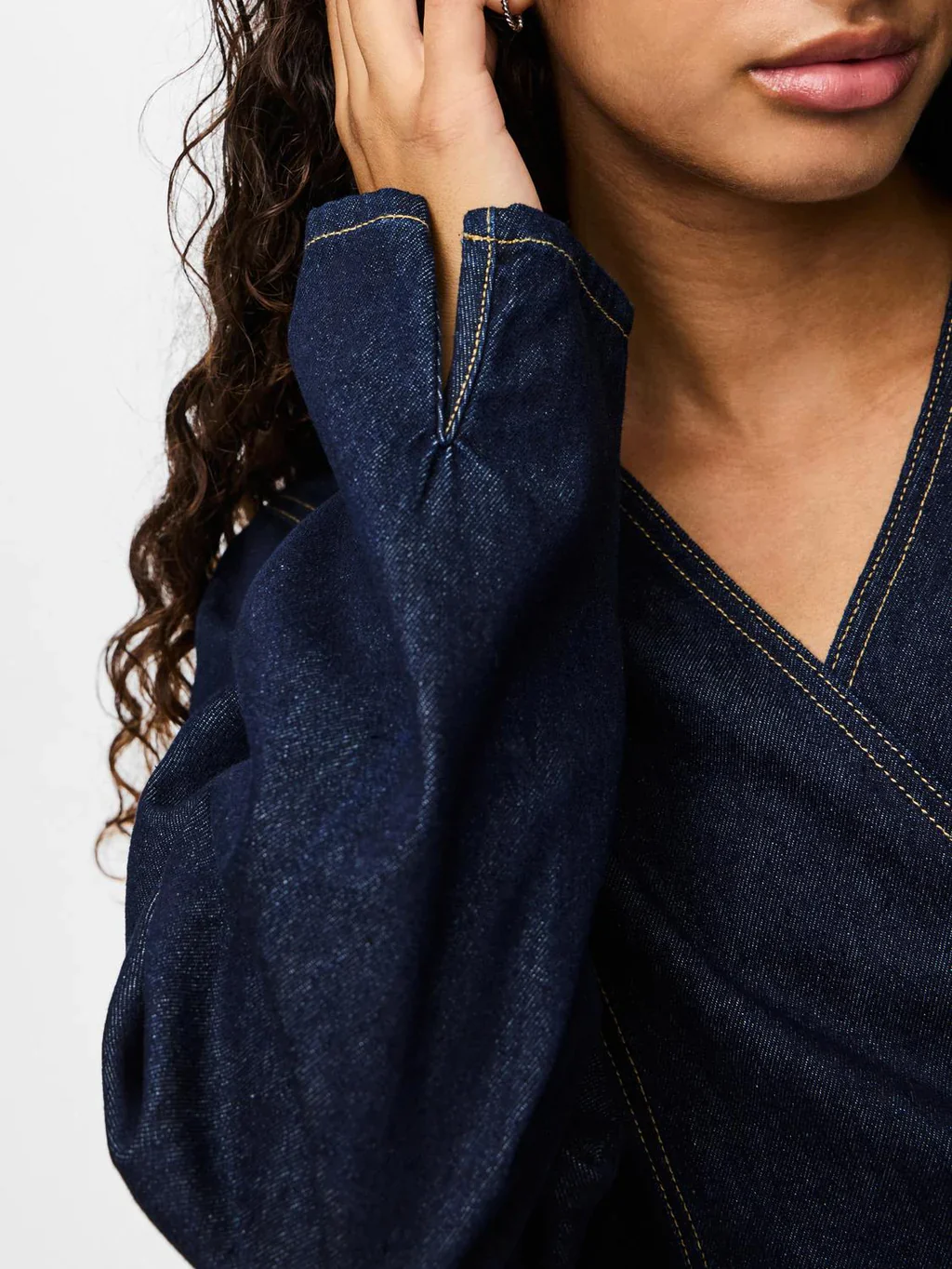 Farah Denim Wrap Top (Dark Blue) - Image 5