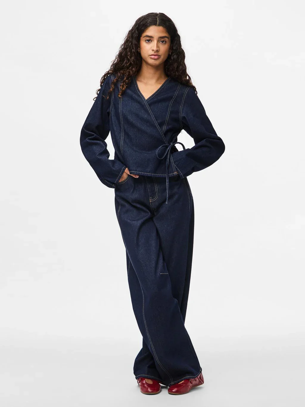 Farah Denim Wrap Top (Dark Blue) - Image 3