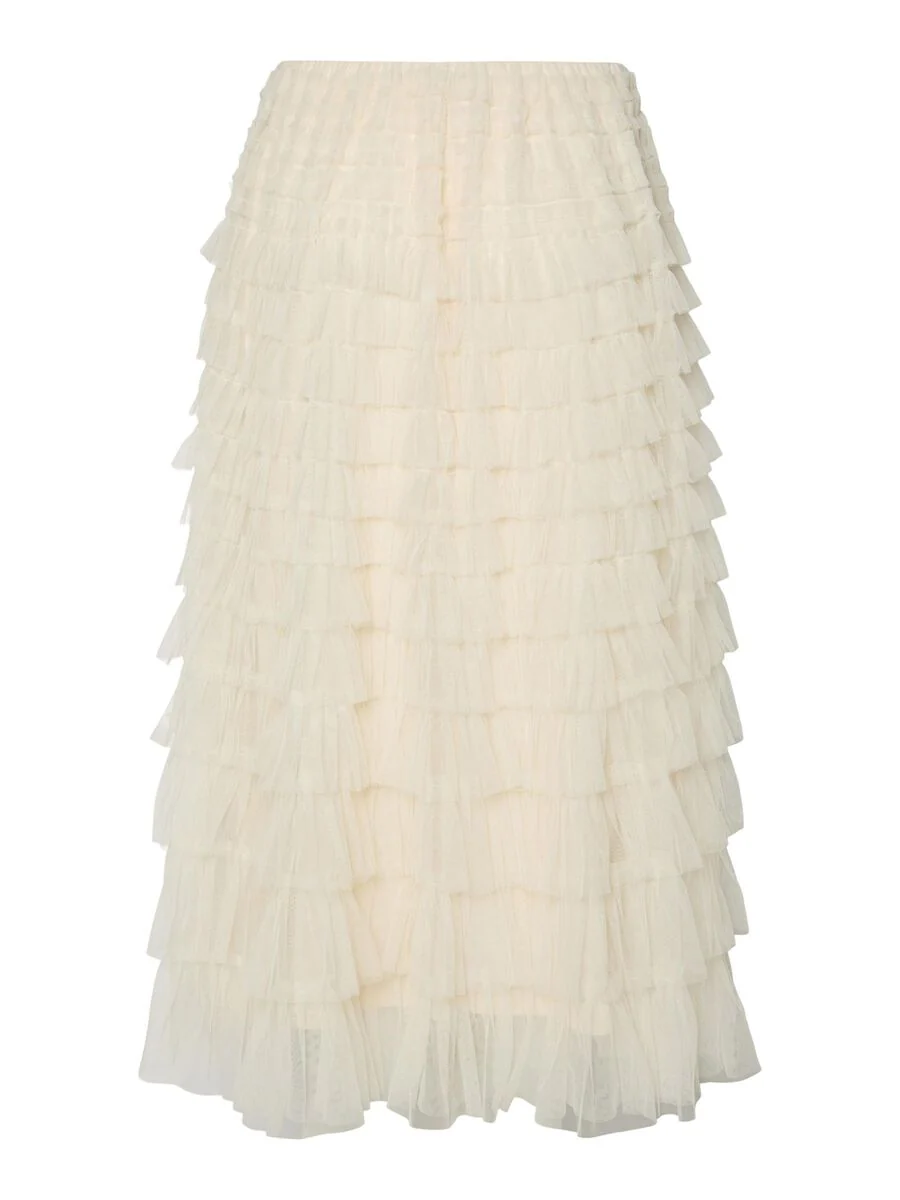 Farely Tiered Tulle Skirt (Gardenia) - Image 2