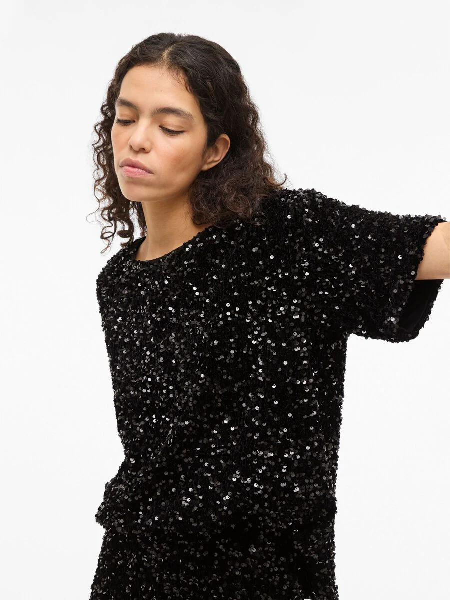 Fay Sequin Top (Black Beauty) - Image 4