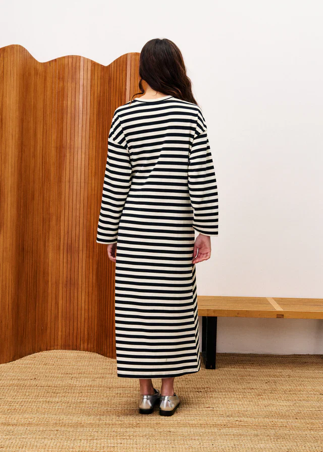 Fenouil Midi Dress (Black/Cream) - Image 5