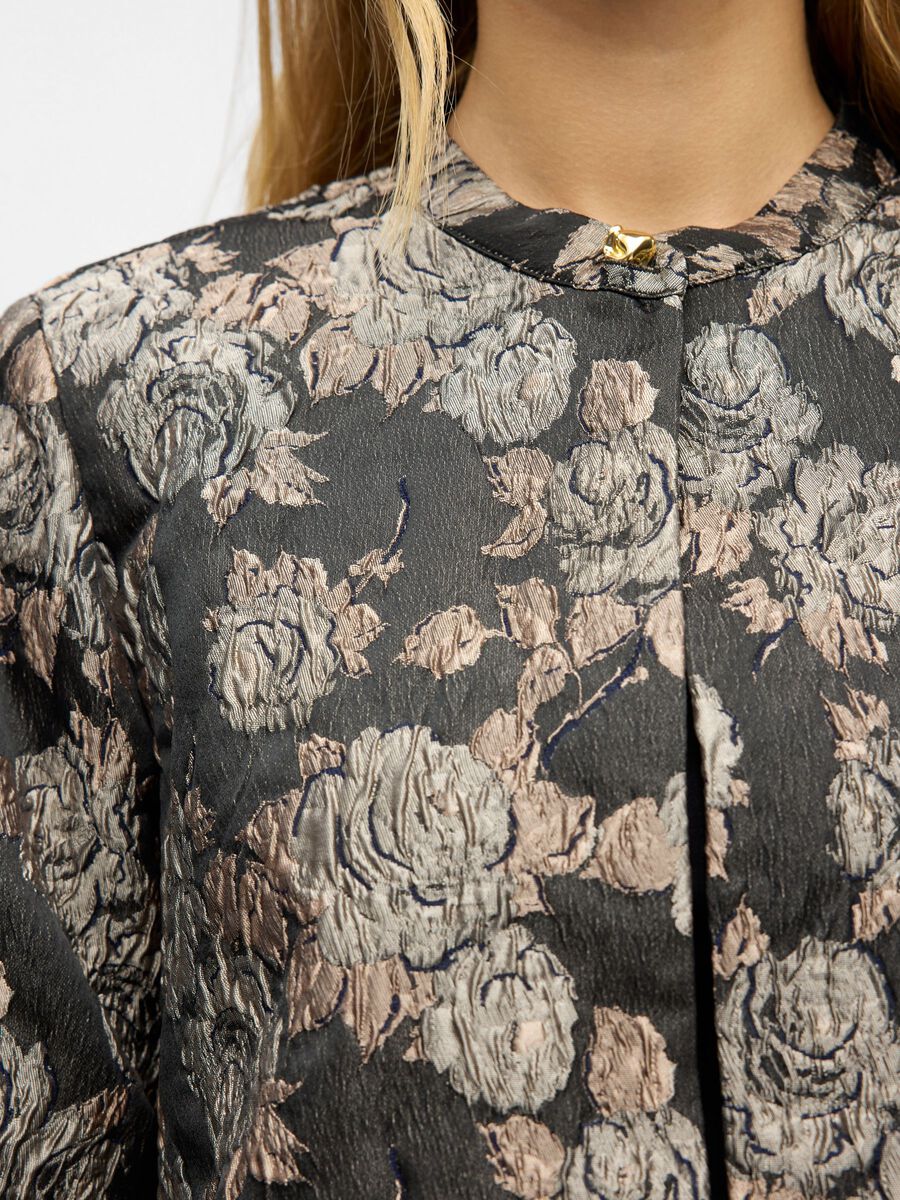 Fern Floral Jacket (Black/Brown) - Image 5