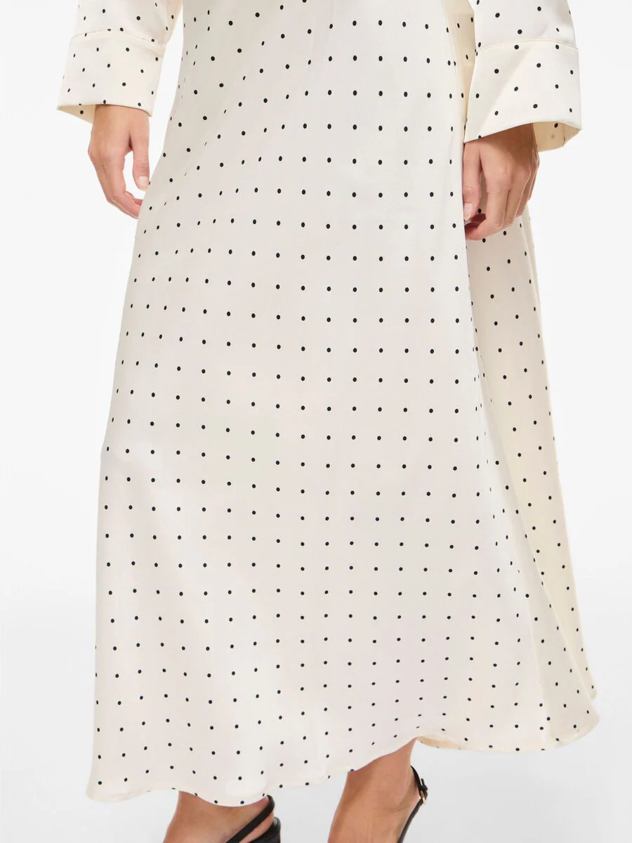 Fia Midi Skirt (Cloud Dancer/Black Dots) - Image 3