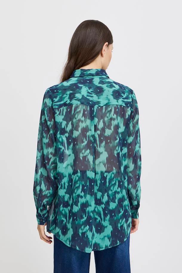 Flora Shirt (Green/Blue/Slate Flower) - Image 2