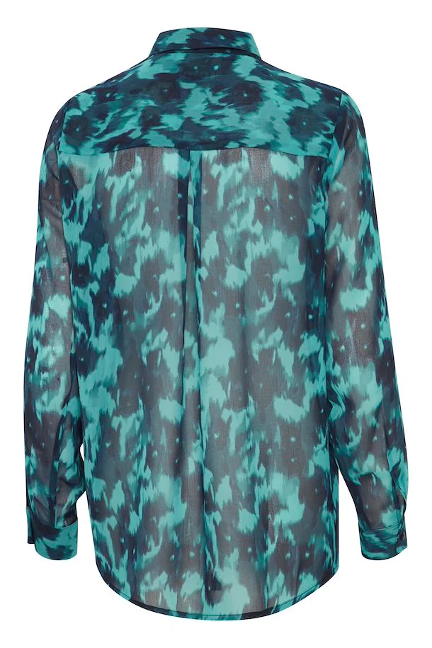 Flora Shirt (Green/Blue/Slate Flower) - Image 7