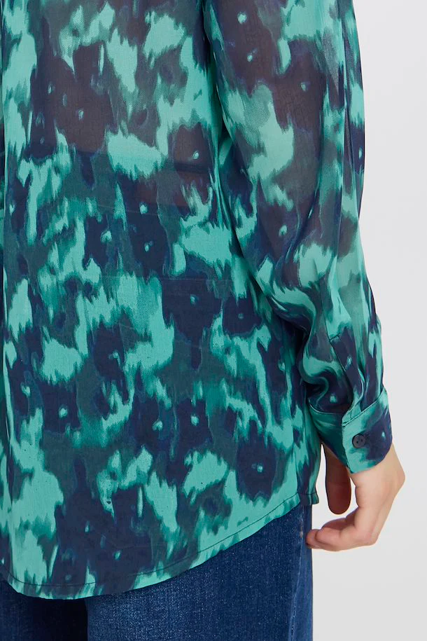Flora Shirt (Green/Blue/Slate Flower) - Image 8