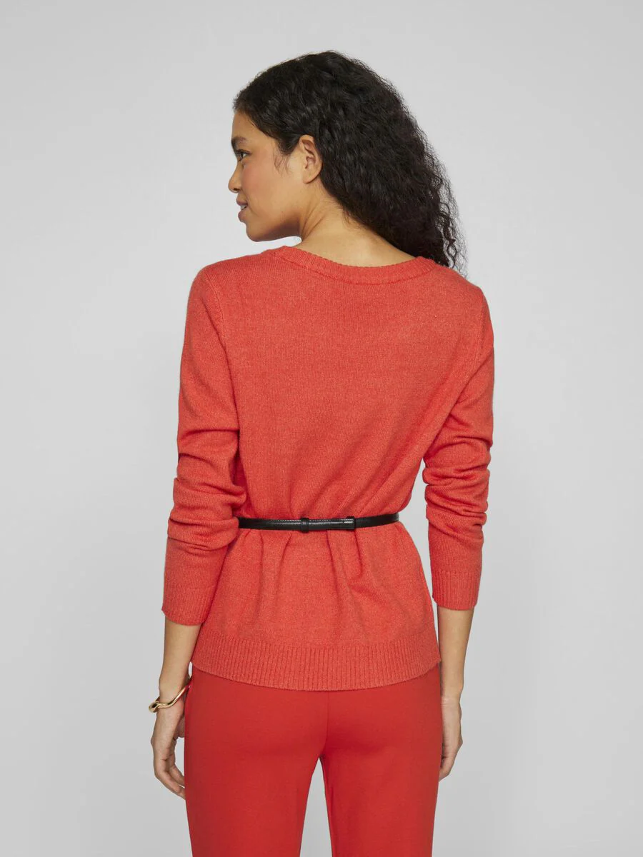 Floria Knitted Jumper (Aurora Red/Dark Melan) - Image 2