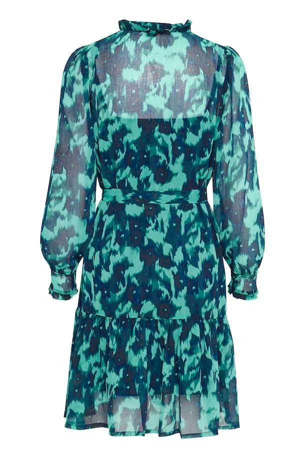 Florro Mini Smock Dress (Green/Blue Slate) - Image 7