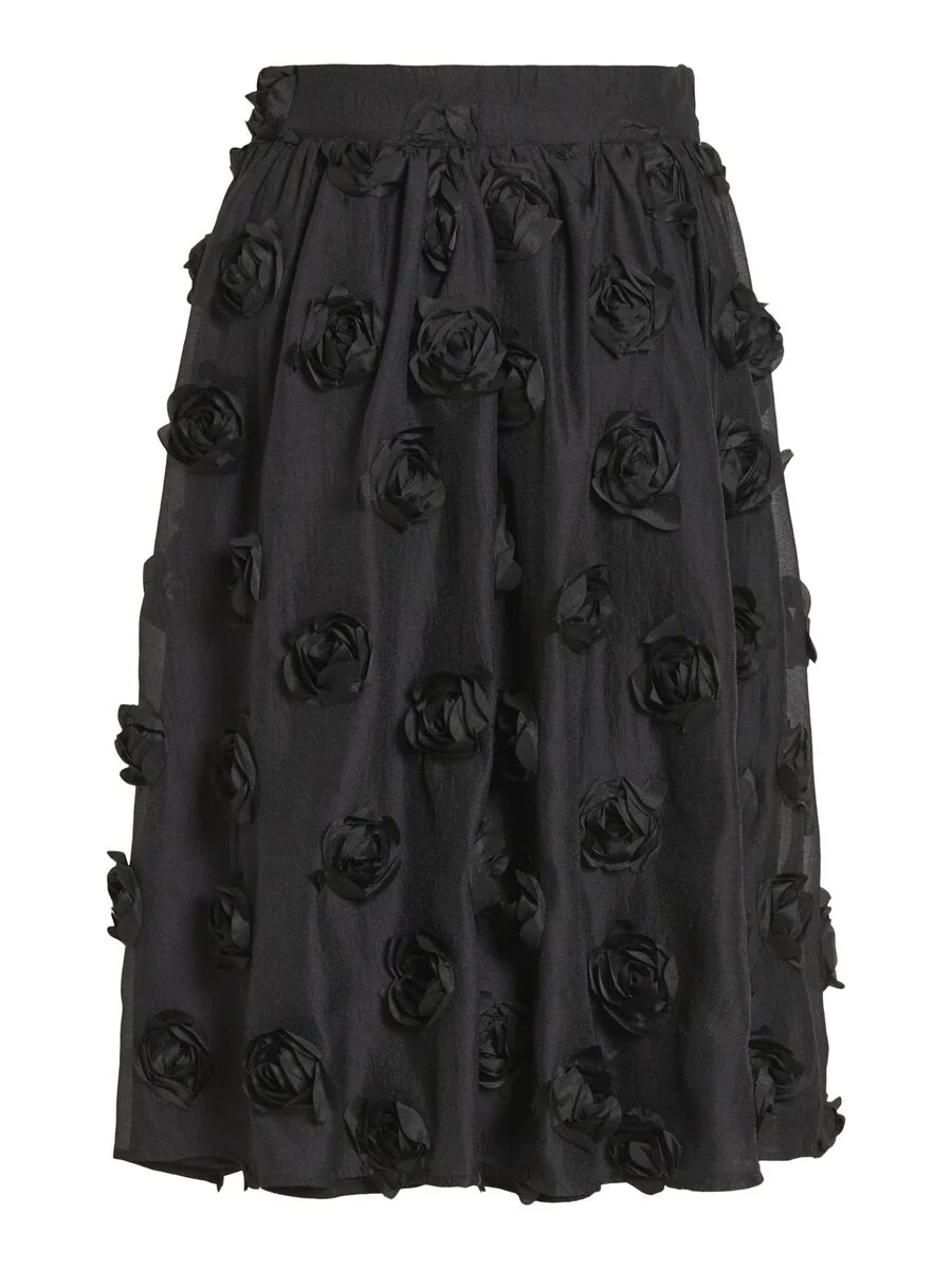 FLORY MIDI SKIRT (BLACK) - Image 7