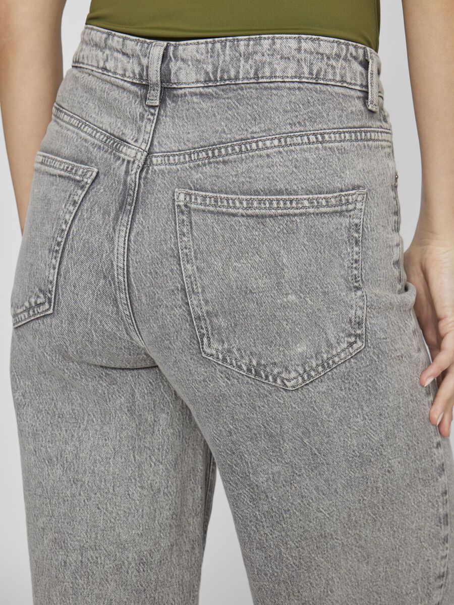 Freya Wide Leg Jeans (Light Grey Denim) - Image 4