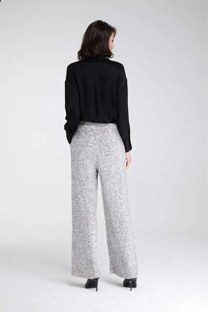 Frost Palazzo Trousers (Silver) - Image 4
