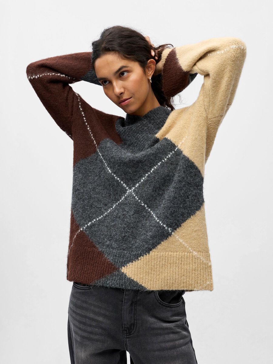 Gayle Knitted Jumper (Dark Grey Melange) - Image 2