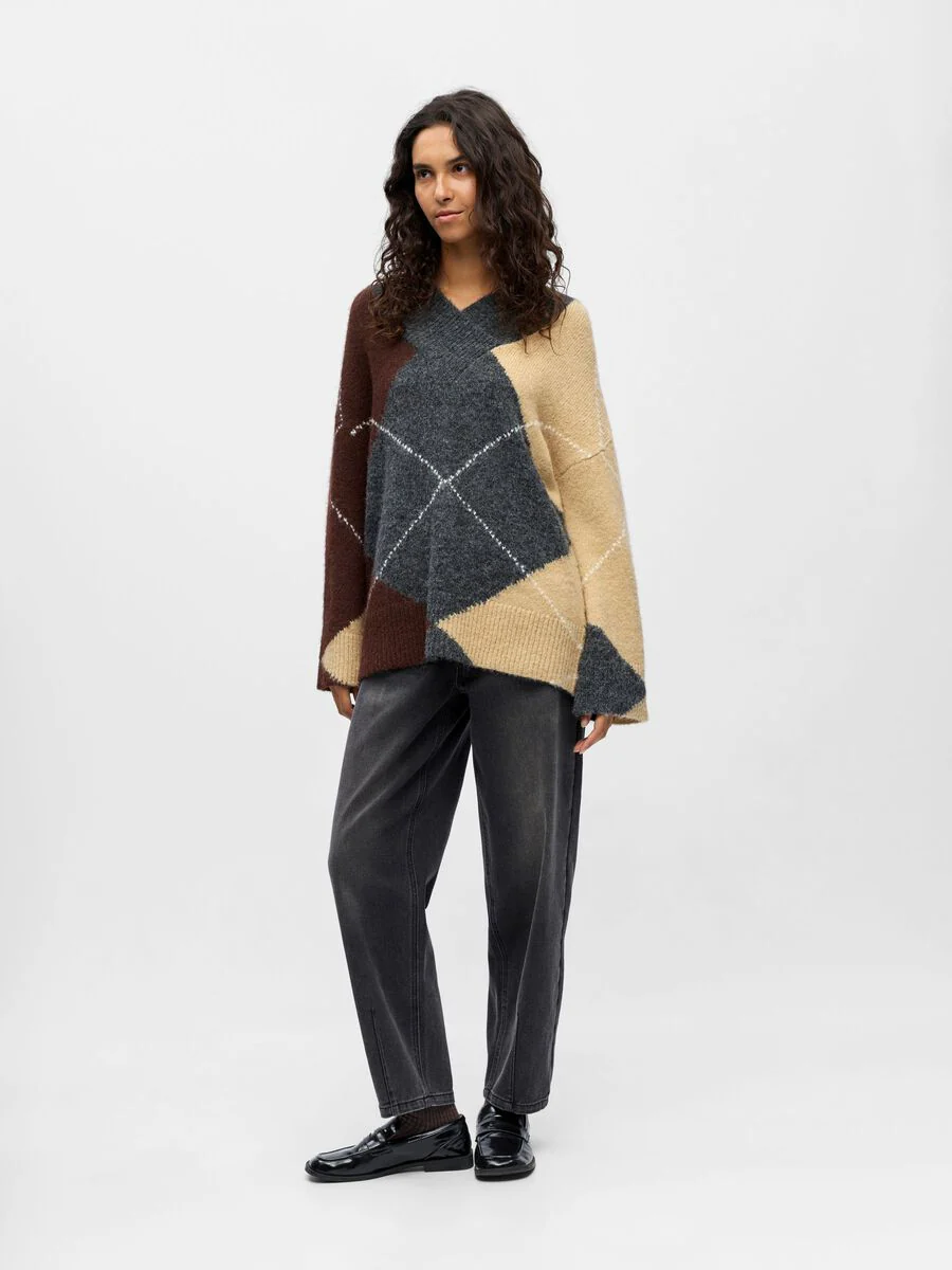 Gayle Knitted Jumper (Dark Grey Melange) - Image 4