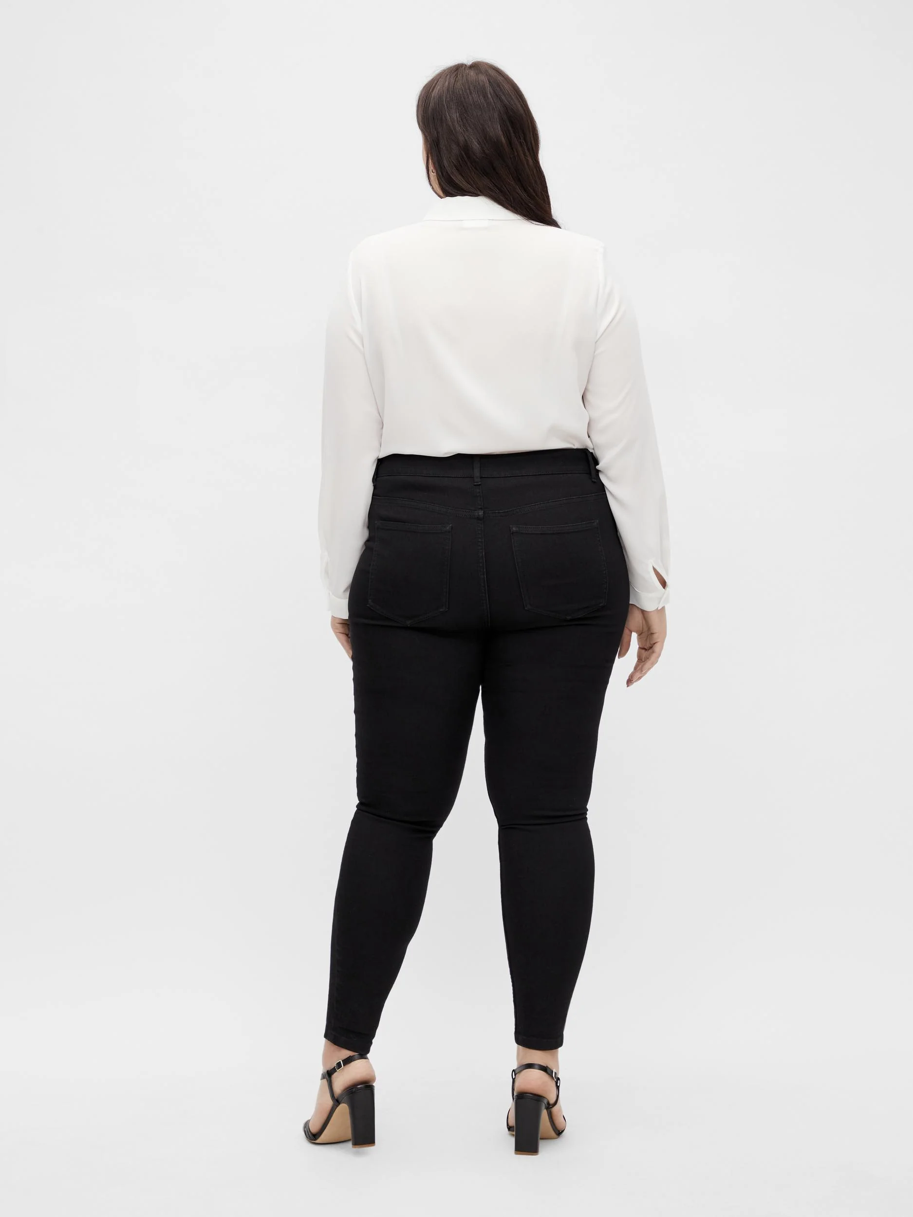 GERI H/WASTED JEGGINGS (BLACK DENIM) - Image 4
