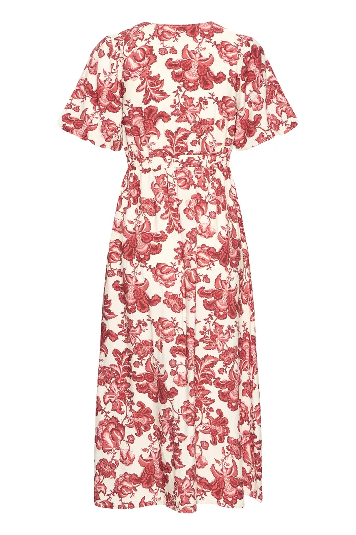 Glenda Midi Dress (Red Floral Print) - Image 7