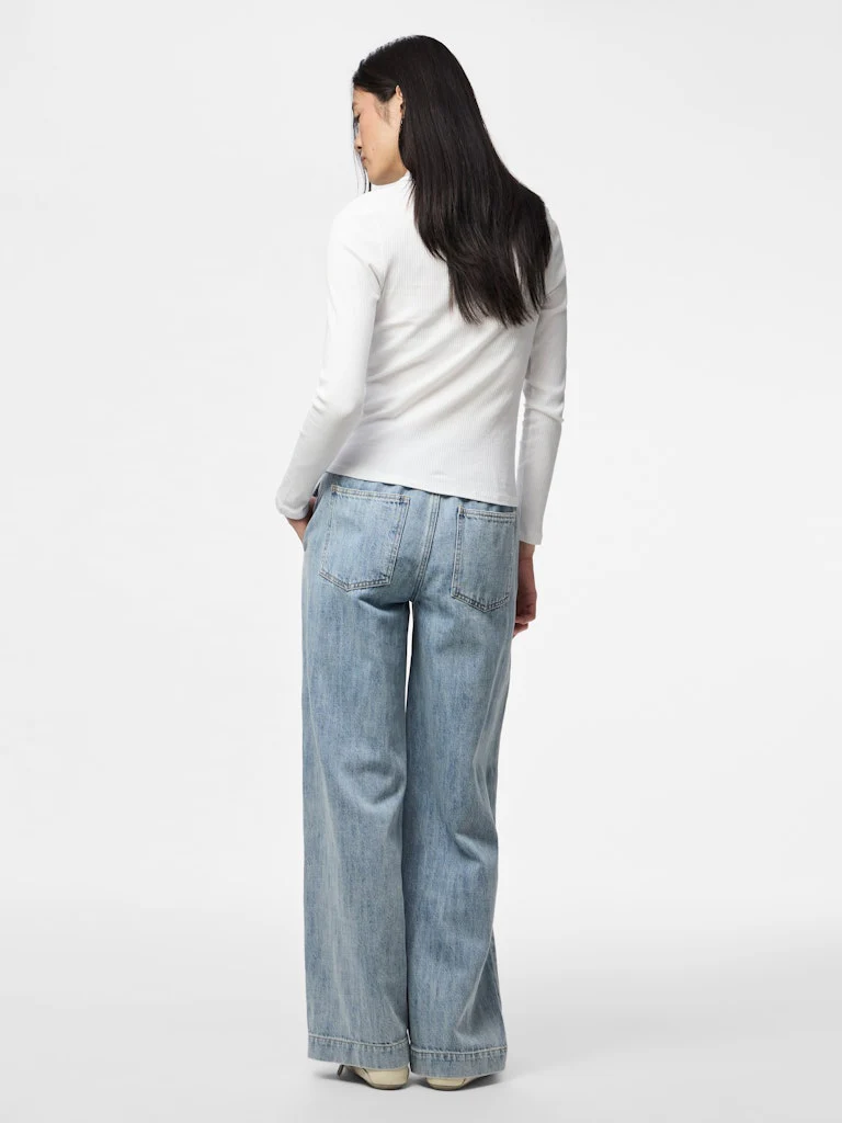 Glenda Wide Leg Jeans (Light Blue) - Image 3