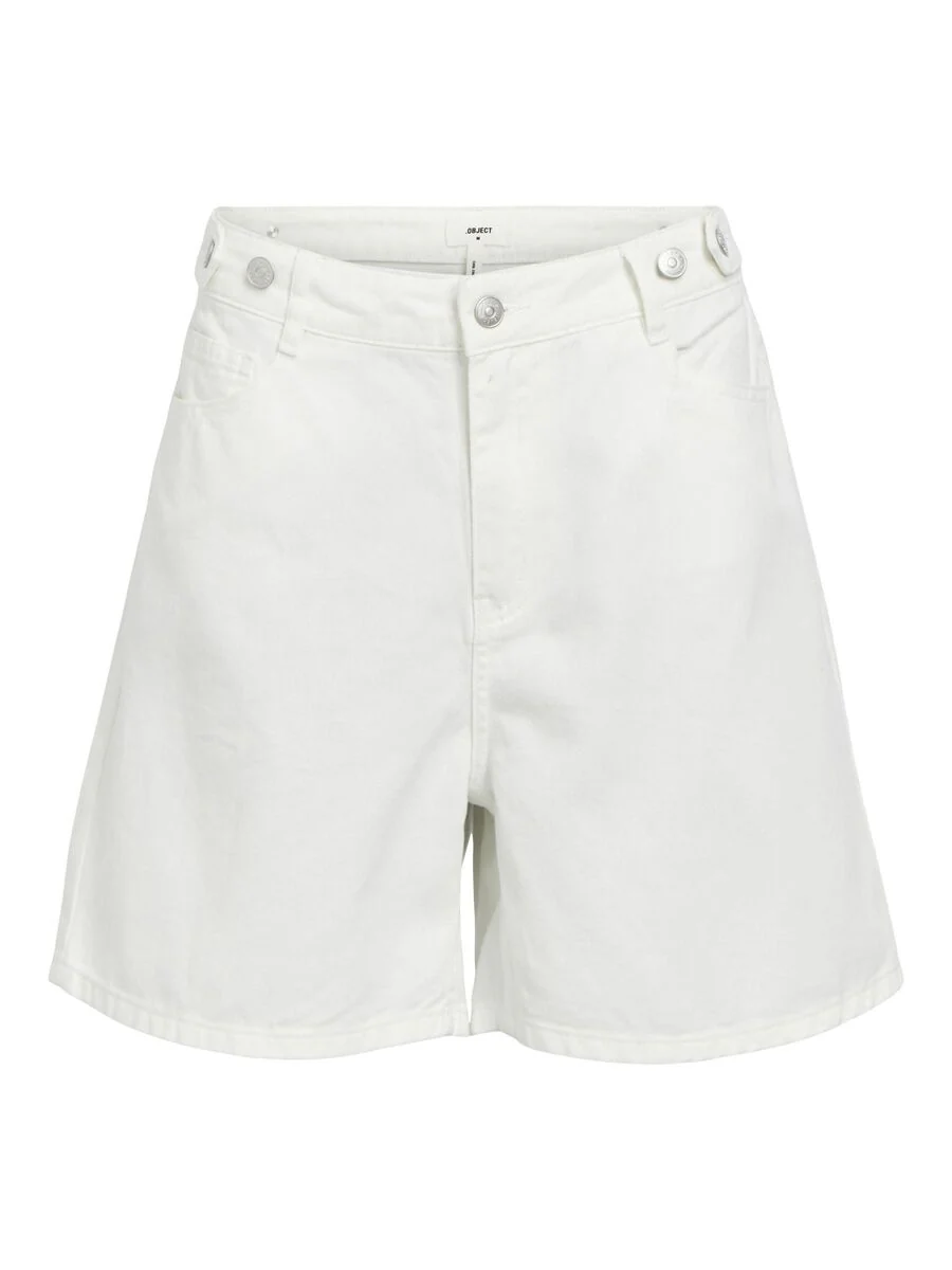 Glory Mid-Waist Denim Shorts (Cloud Dancer/White) - Image 5
