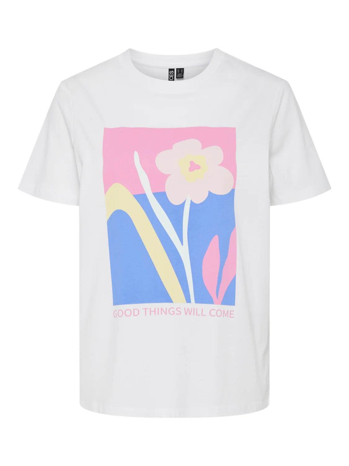 Good Things T-Shirt (White/Begonia Pink) - Image 6