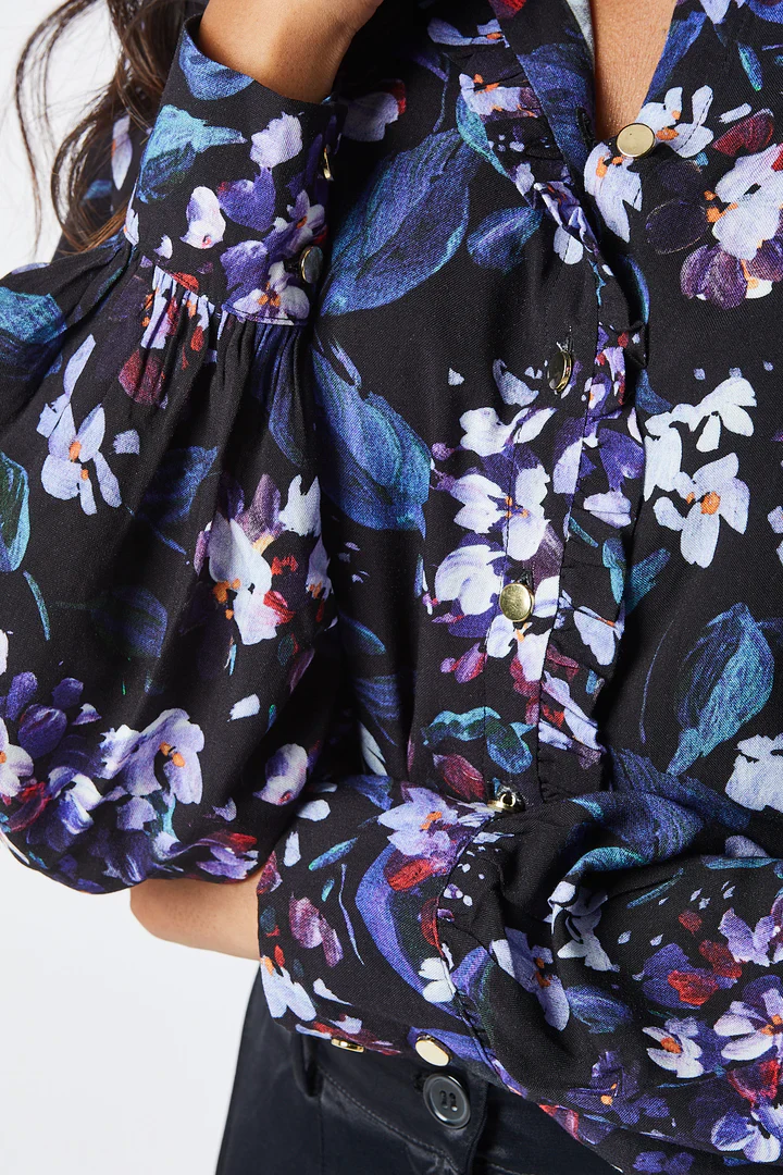 GUETTY FLORAL SHIRT (PURPLE) - Image 3