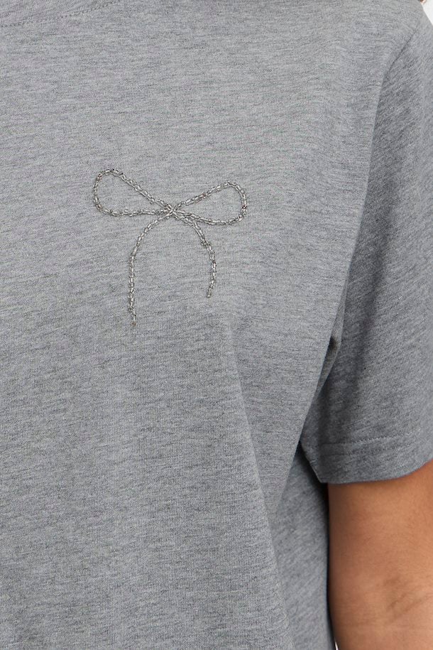 Hanna T-Shirt (Light Grey Melange) - Image 4