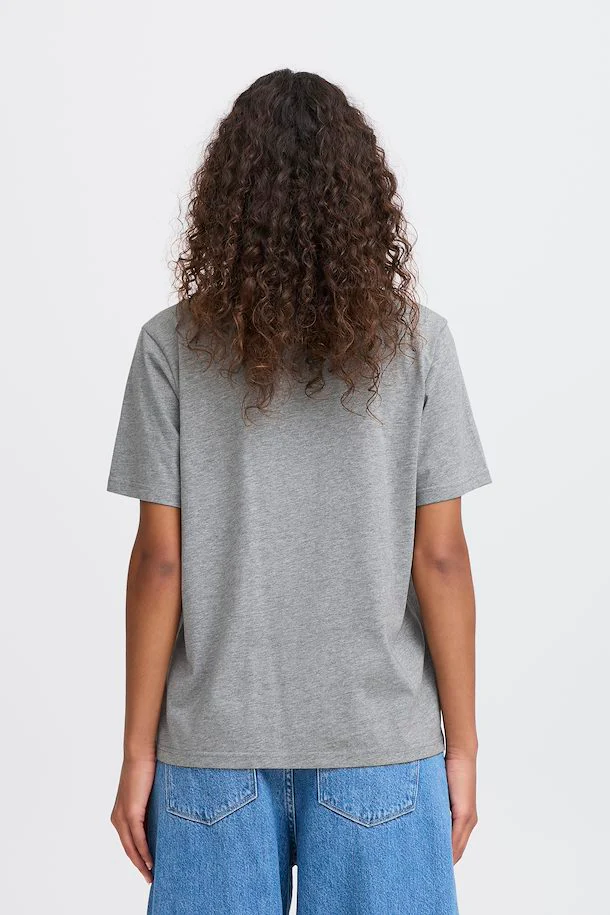 Hanna T-Shirt (Light Grey Melange) - Image 5
