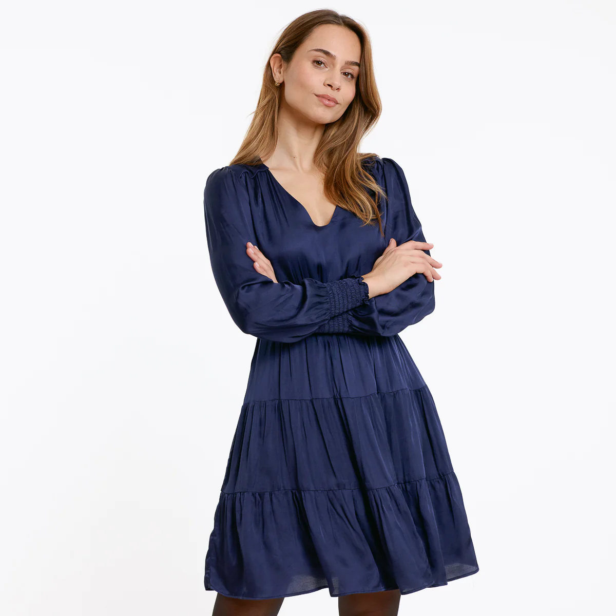 Hayet Mini Dress (Navy) - Image 2