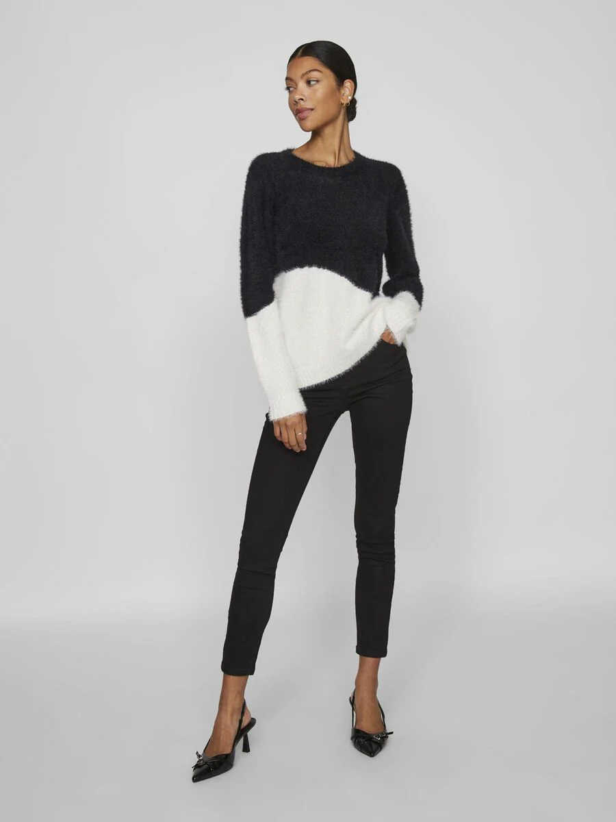 Heather Knit Jumper (Black Beauty/ White) - Image 2