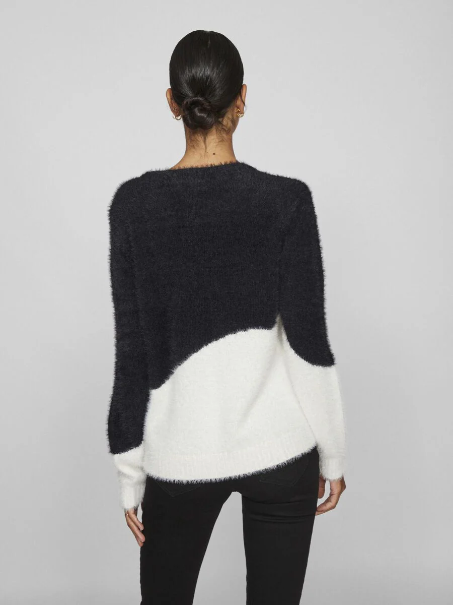 Heather Knit Jumper (Black Beauty/ White) - Image 5