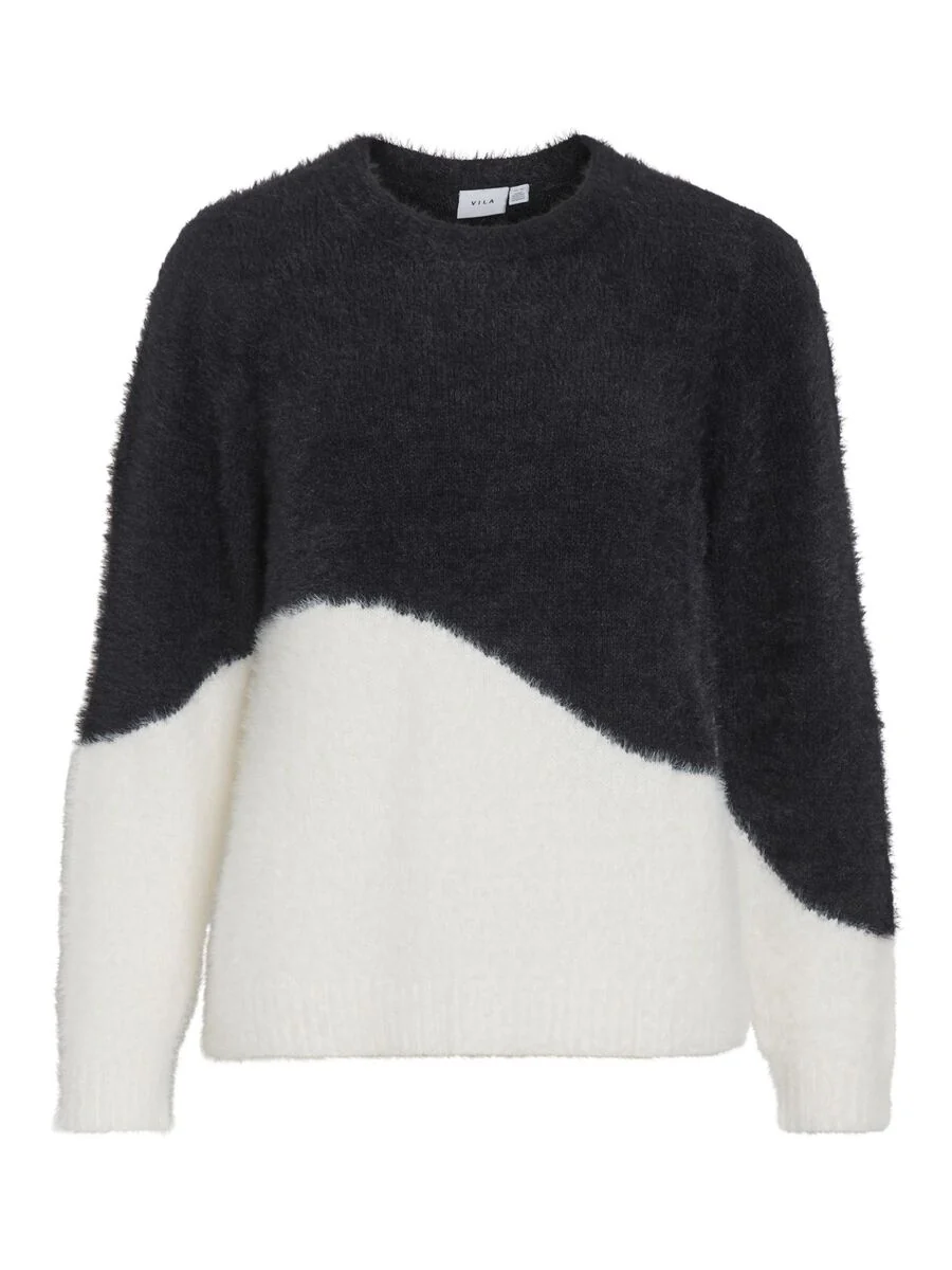 Heather Knit Jumper (Black Beauty/ White) - Image 6