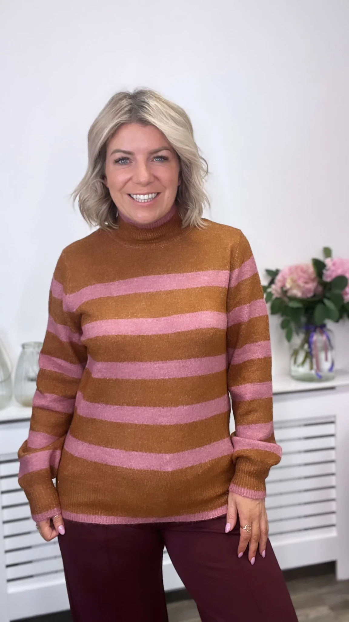 HEDEN HIGH NECK JUMPER (SUGAR ALMOND) - Image 2