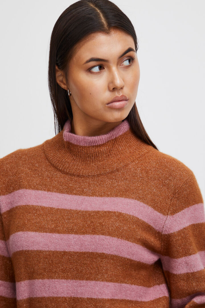 HEDEN HIGH NECK JUMPER (SUGAR ALMOND) - Image 4