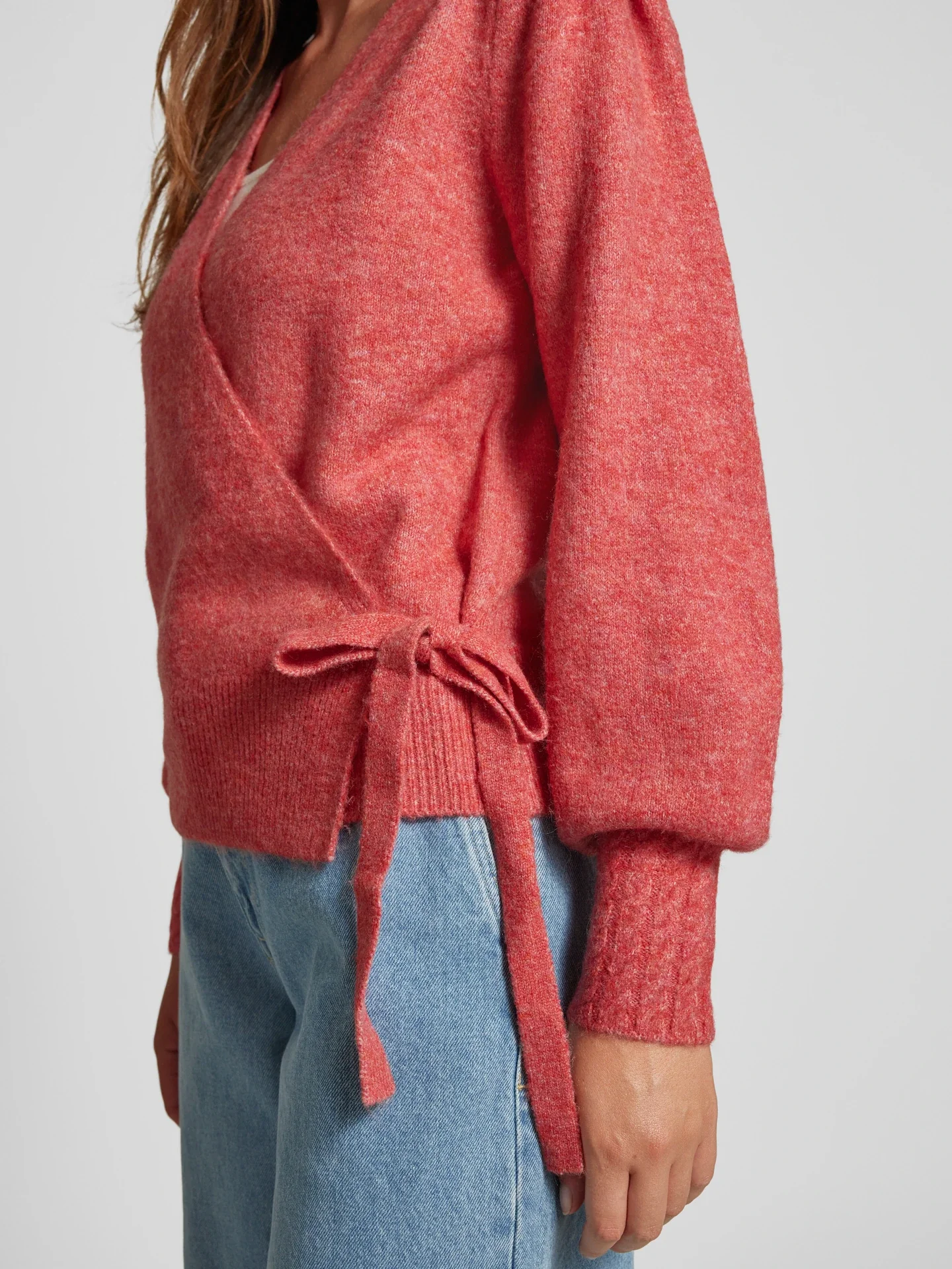 Helen Wrap Jumper (Cranberry) - Image 2