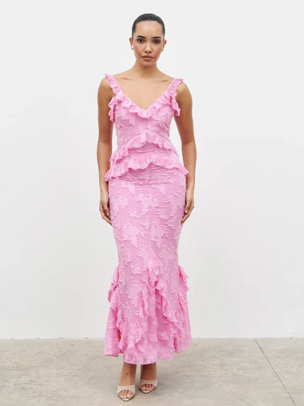 Helena Maxi Dress (Peony Pink)