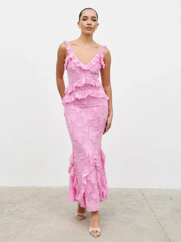 Helena Maxi Dress (Peony Pink) - Image 4