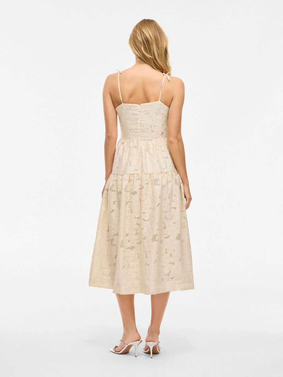 Helna Strap Midi Dress (Birch/Jacquard) - Image 3